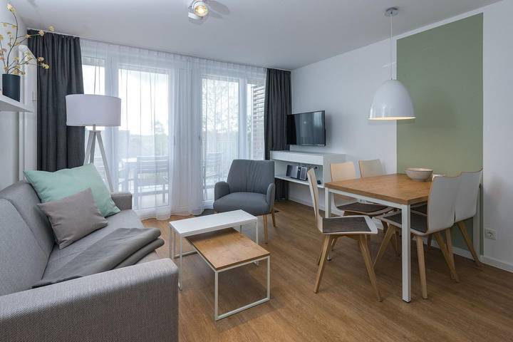 Ferienwohnung für 5 Personen, mit Balkon und Kinderpool sowie Sauna in Bensersiel