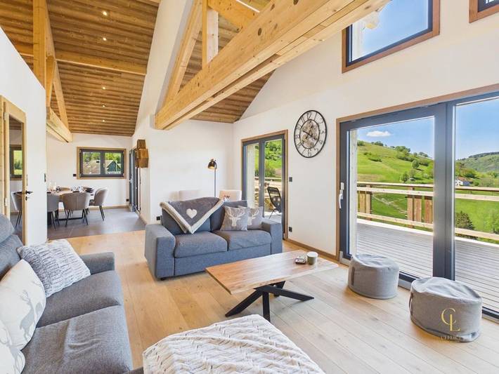 Chalet pour 10 personnes, avec Balcon et Terrasse ainsi que Jardin et Vue