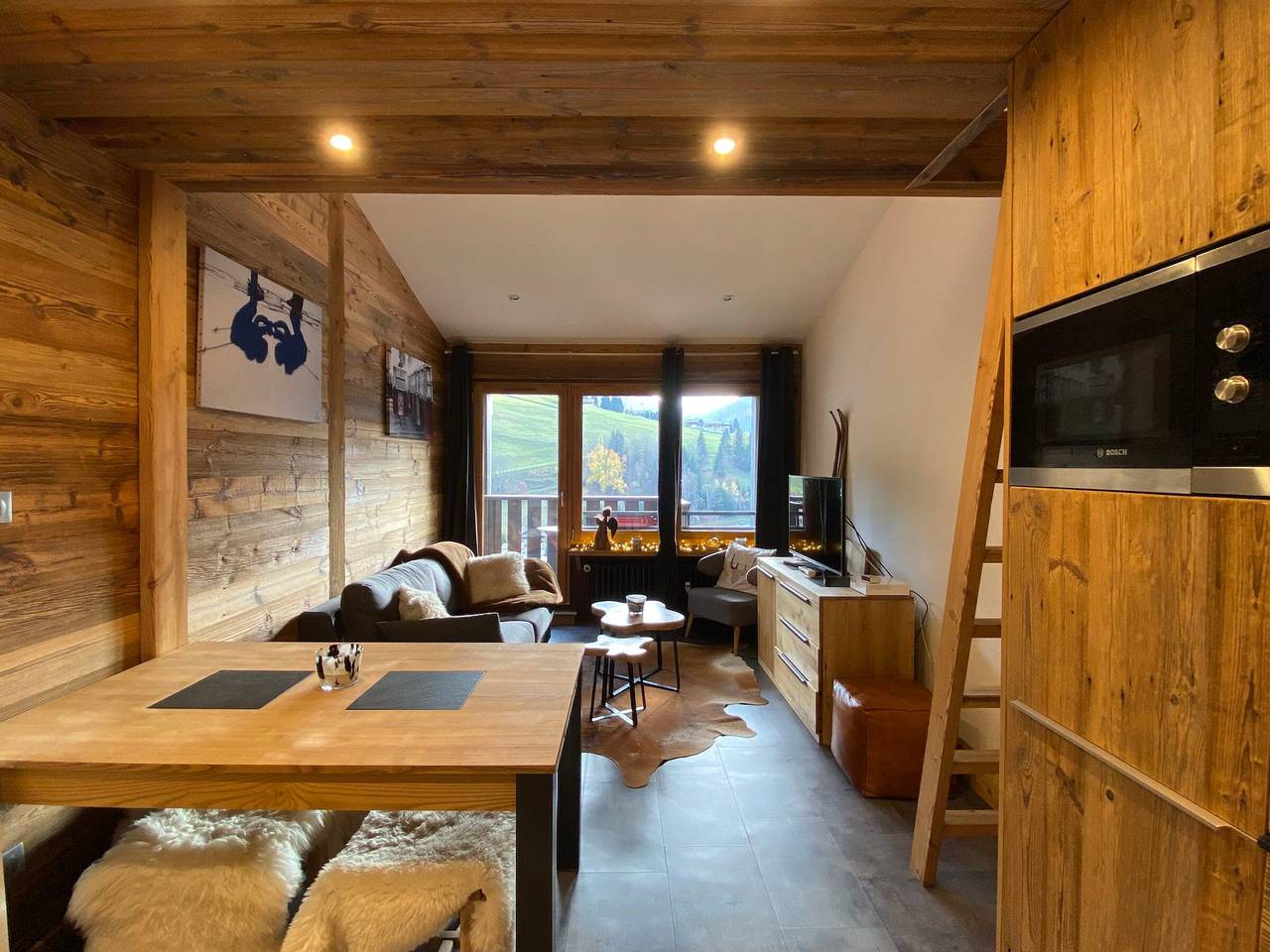 Entire apartment, T2 + Sleeping Area 6 Pers, South, Wifi, La Clusaz in La Clusaz, Annecy region