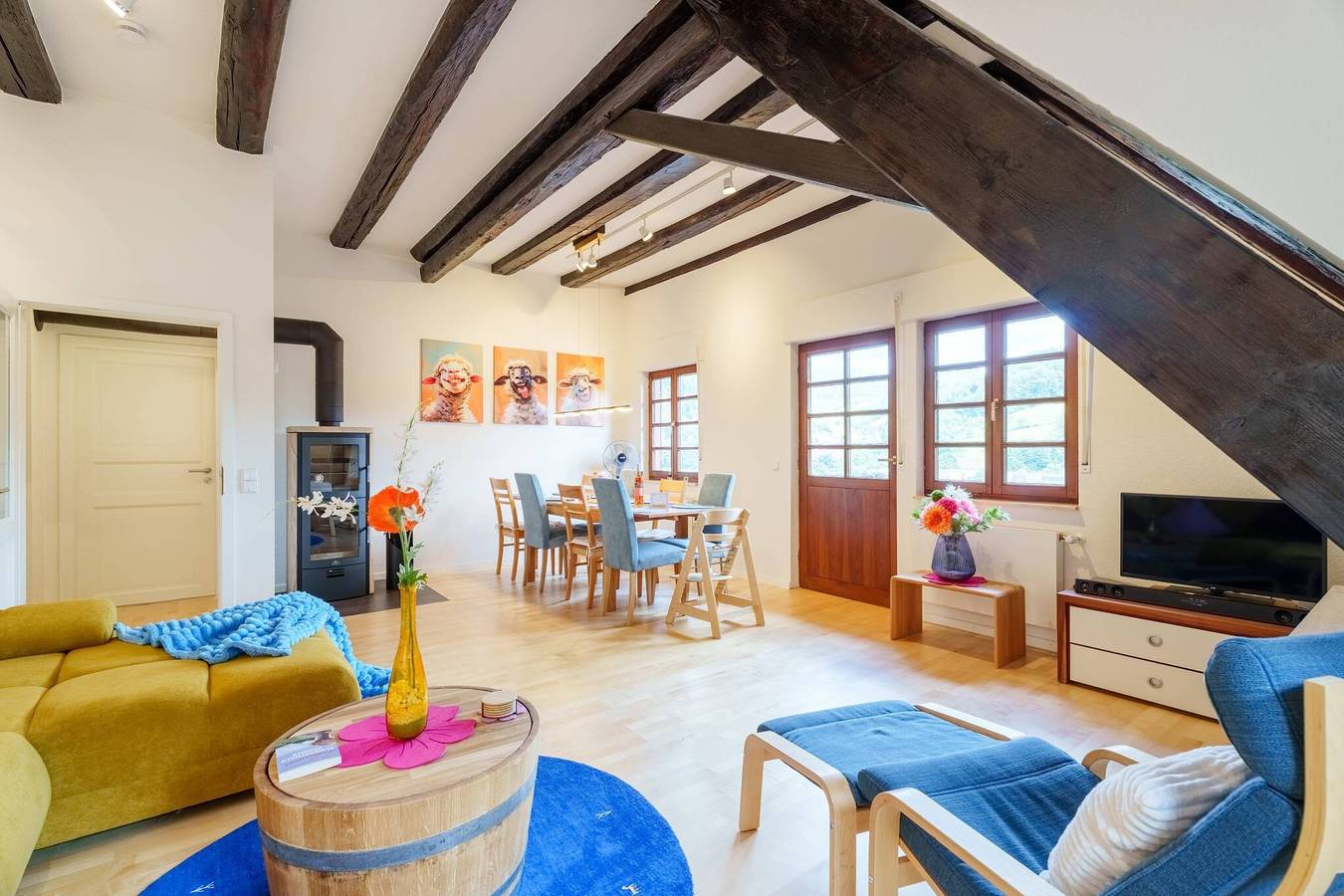 Ganze Wohnung, Ferienwohnung Höflepanorama, 4 Klimageräte, Sauna, Kamin, Grill, Panoramaussicht, Balkon, Wlan in Oppenau, Mittlerer Schwarzwald