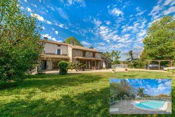 Gîte pour 12 personnes, avec piscine et jardin ainsi que jacuzzi et terrasse à Feugarolles