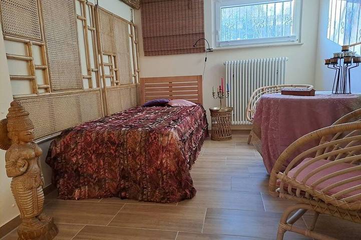 Ganze Wohnung, Einzelzimmer, Etagendusche oder -bad, gartenseitig - Paradiesgarten am Saaleufer in Bad Kissingen, Rhön-Bayern