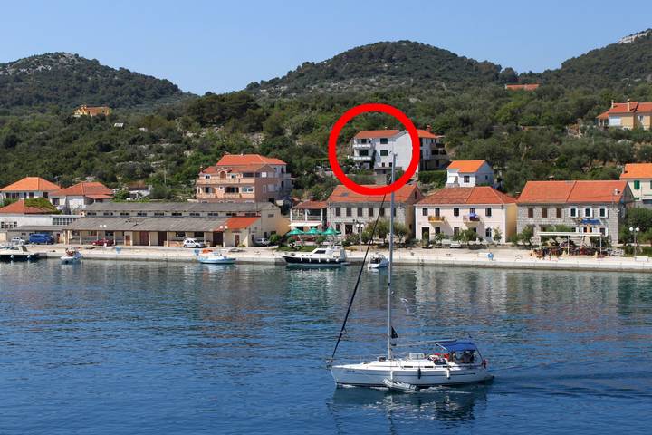 Ganze Wohnung, 2-Zimmer-Ferienwohnung mit Terrasse und Meerblick Sali (Dugi otok) A-444-c in Sali, Dugi Otok