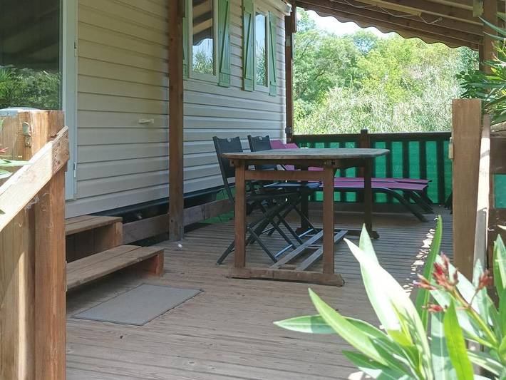 Flower Camping Moulin des Iscles - Mobilheim 4 personen - Mobilheim Komfort Tatiana - 23m² (2 Zimmer) in Roquebrune-sur-Argens, Mittelmeerküste (Frankreich)