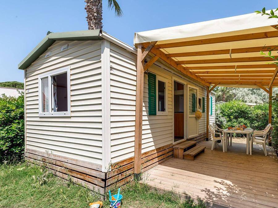 Camping La Palmeraie - Bungalow 4 personen - Classic | 2 Schlafz. | Einzelne Terrasse in Torreilles, Côte d'Améthyste