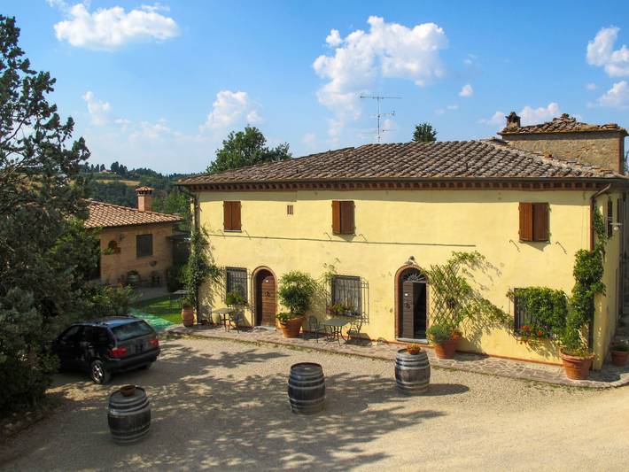 Appartamento per 3 persone, con Terrazza e Giardino nonché Panorama a San Gimignano