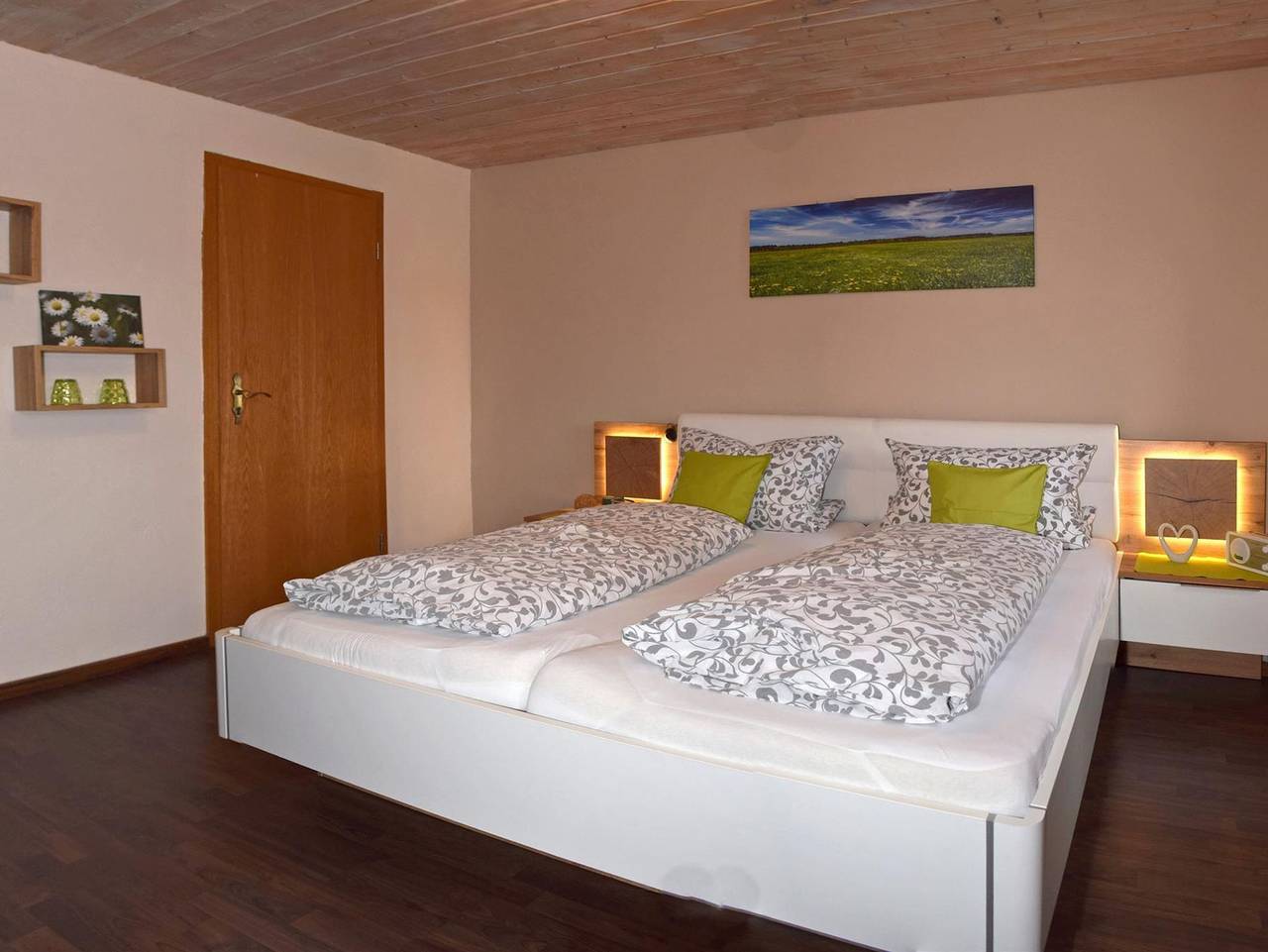 Ferienhaus am Mühlbach - Doppelzimmer Wiesengrün in Ofterschwang, Bayerisch Schwaben