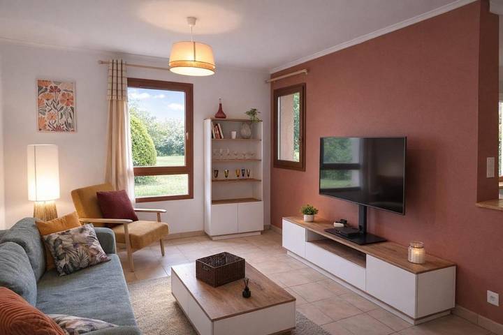 Location de vacances pour 6 personnes, avec piscine ainsi que vue et terrasse à Douelle (Lot) - 2