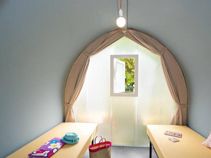 Flower Camping Moulin des Iscles - Safarizelt 4 personen - Coco sweet 16m2 in Roquebrune-sur-Argens, Mittelmeerküste (Frankreich)