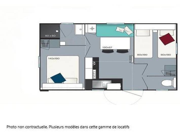 Camping pour 4 personnes, avec piscine et bassin pour enfant au Pays basque - 3