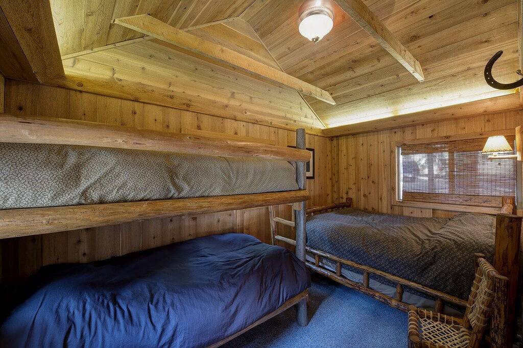 Comfy cabin is situated on the Silver Gate property which overlooks 10,000ft tall mountain peaks surrounding the town. in Cooke City-Silver Gate, Absaroka Range