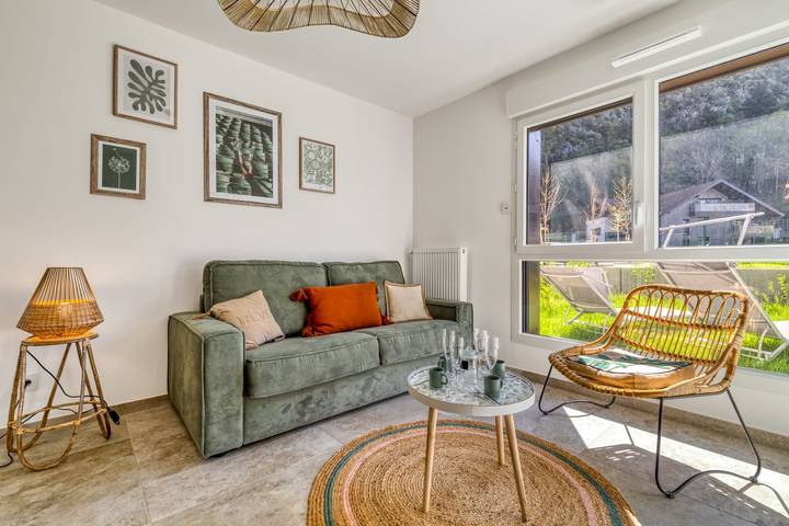 Apartamento vacacional entero, Apartamento de vacaciones para 2 personas con terraza in Duingt, Bauges