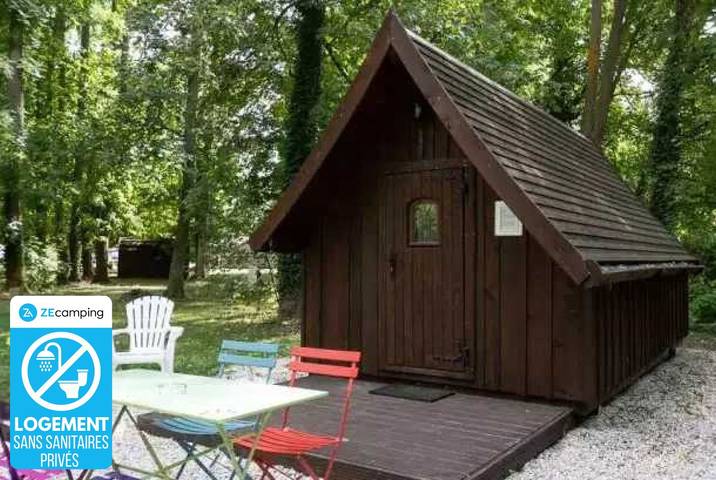 Cabane en bois pour 2 personnes, avec sauna dans l' Aube