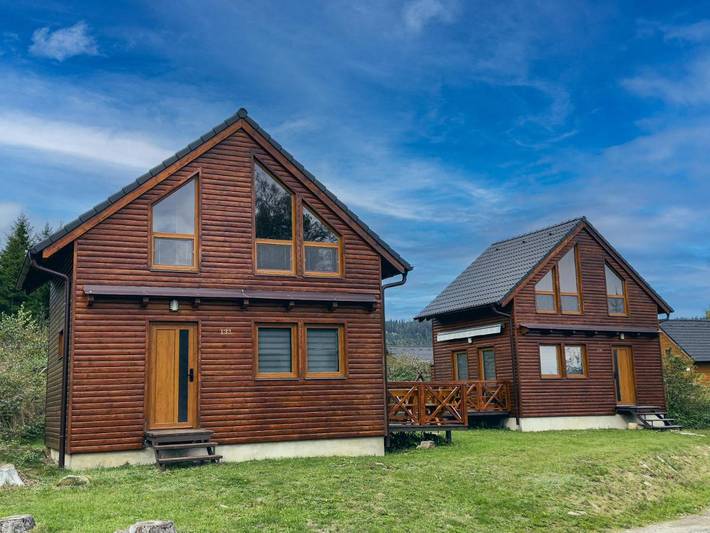 Chalet für 5 Personen, mit Seeblick und Garten sowie Terrasse und Ausblick am Nationalpark Böhmerwald