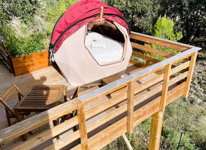 Tente pour 2 personnes, avec Terrasse et Vue