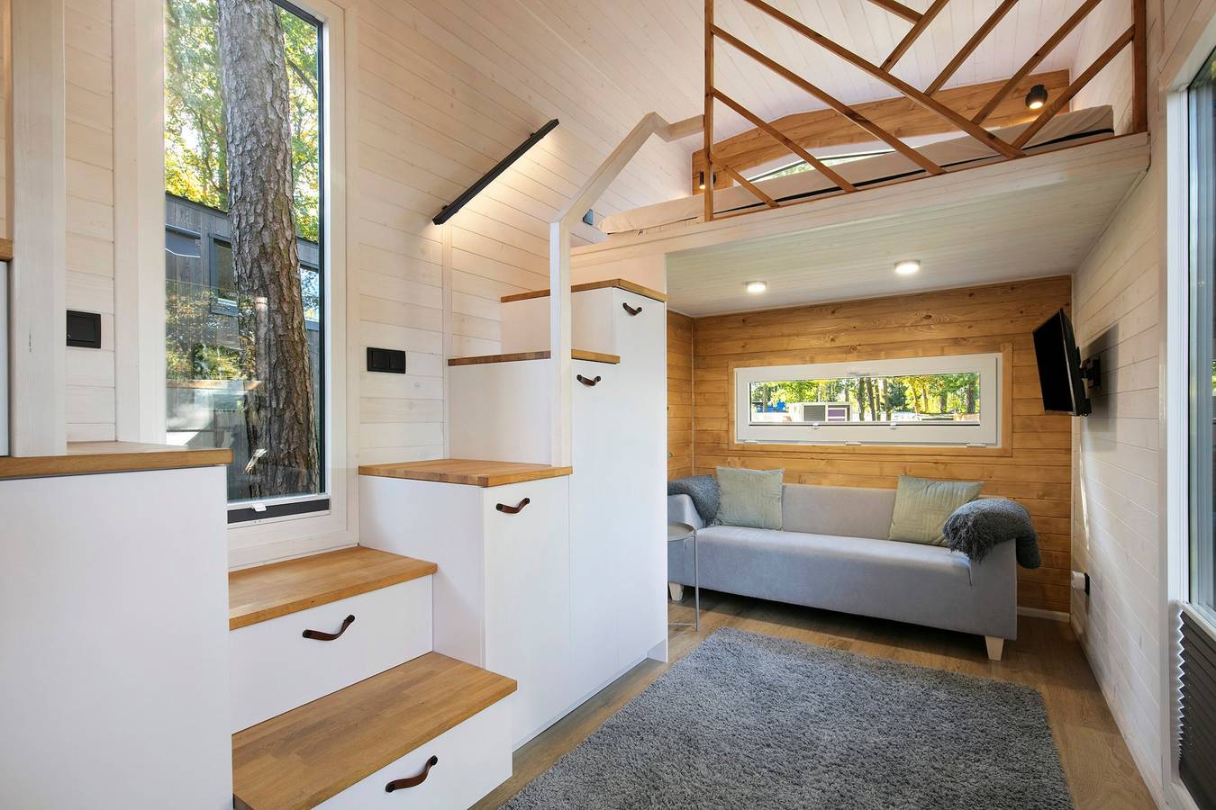 Ganze Ferienwohnung, Tiny Home 'Tiny House Nr 5' mit privater Terrasse, Wi-Fi und Klimaanlage in Caputh, Schwielowsee