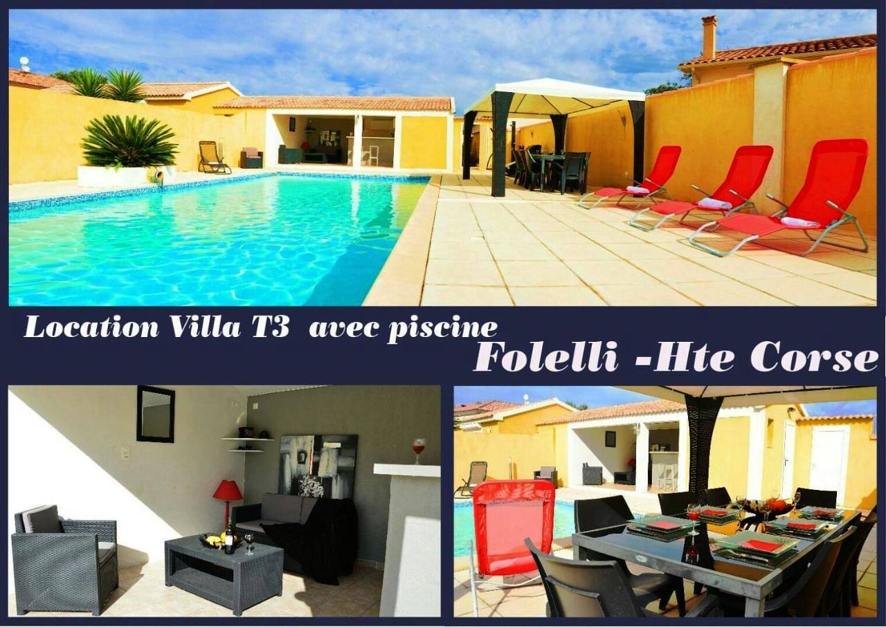 T2 One-Bedroom House with Garden View and small pool in Folelli, Penta-di-Casinca
