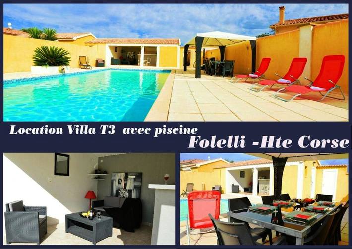 Location de vacances pour 5 personnes, avec piscine ainsi que jardin et vue dans Folelli - 4