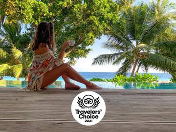 Hôtel pour 2 personnes, avec piscine et jardin ainsi que bassin pour enfant et vue dans Maldives