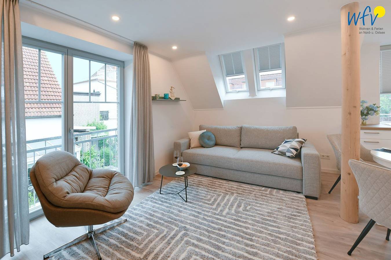 Geheel appartement, Vakantieappartement voor 12 personen met balkon in Wangerooge