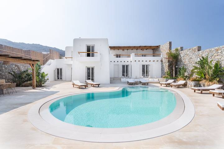 Villa voor 15 personen, met balkon op Mykonos