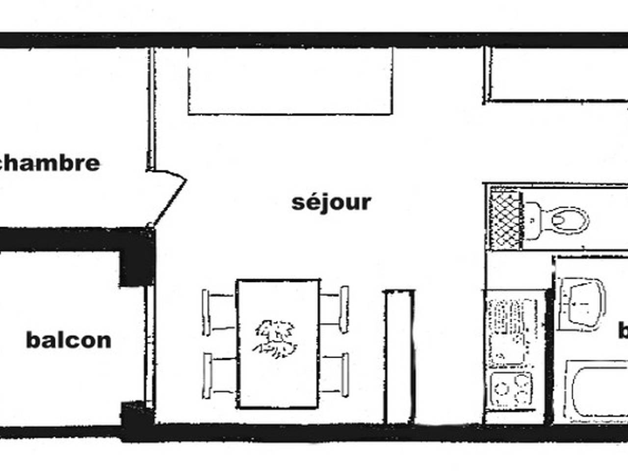 Ganzes Studio, Charmante 2. Etage Whg, 5 Pers, Balkon, Wifi, Skiraum, Les Saisies in Les Saisies, Albertville und Umgebung