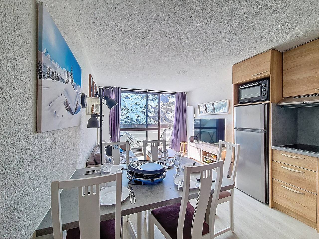 Geheel appartement, 3-room Apartment, 8 pers, Ski-in/Ski-out, Exceptional View, Wifi in Les Menuires, Saint-Martin-de-Belleville
