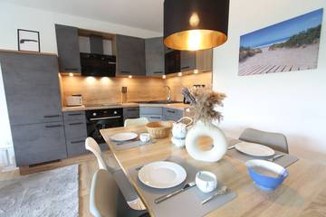 Ferienwohnung für 5 Personen, mit Balkon und Ausblick auf Langeoog