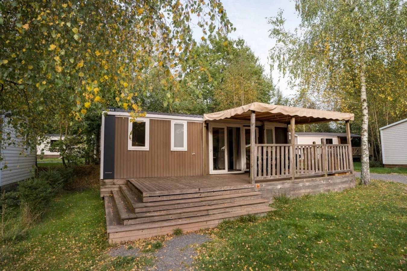 Zecamping 4 étoiles piscine couverte club enfant mobil-home Tv Lv 31m2 in Granges-Aumontzey, Parc naturel régional des Ballons des Vosges