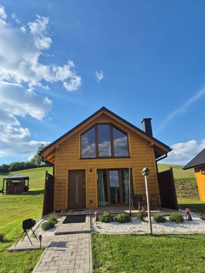 Domek letniskowy dla 5 osób, z ogród i sauna oraz basen i widok, zwierzęta dozwolone w Podkarpacie