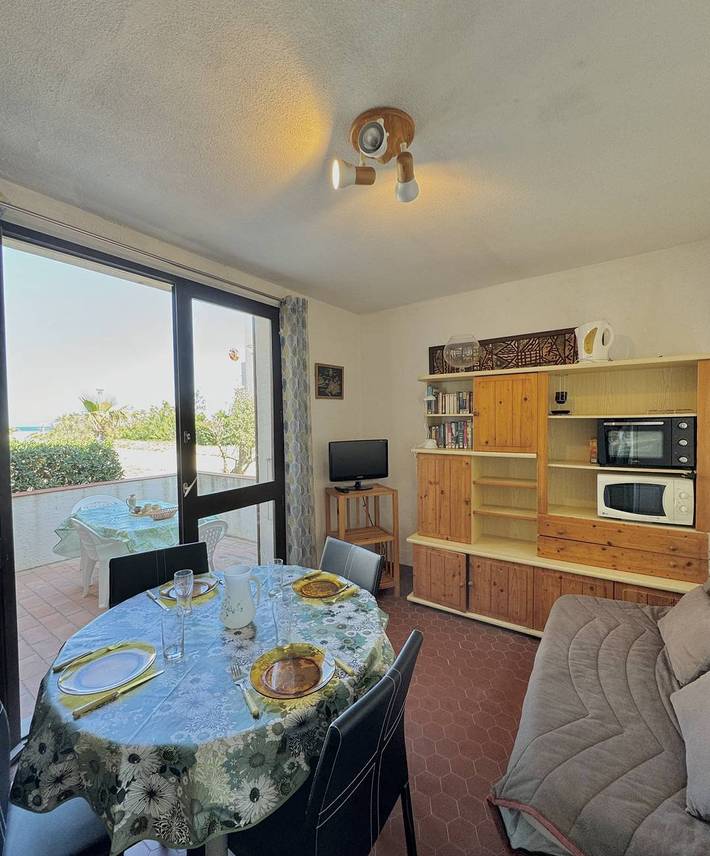 Appartement de vacances entier, Idéal appartement en rez de chaussé accès direct plage 4Mir7Bat8 in Le Barcarès, Côte d'Améthyste