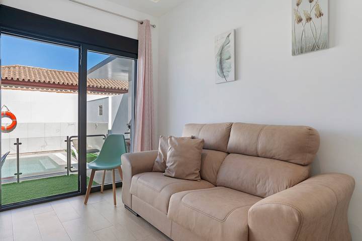 Ferienhaus Casas Las Arenas 2 mit privatem Salzwasserpool, WLAN und Klimaanlage in Conil de la Frontera, Costa de la Luz