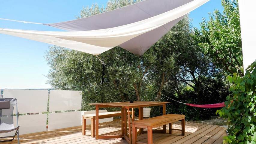 Appartement de vacances pour 6 personnes, avec Terrasse ainsi que Jardin et Vue