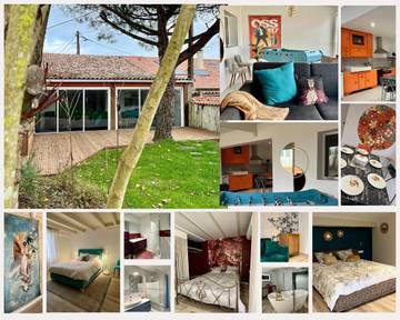 Gîte pour 7 personnes, avec jardin ainsi que piscine et vue à Semussac