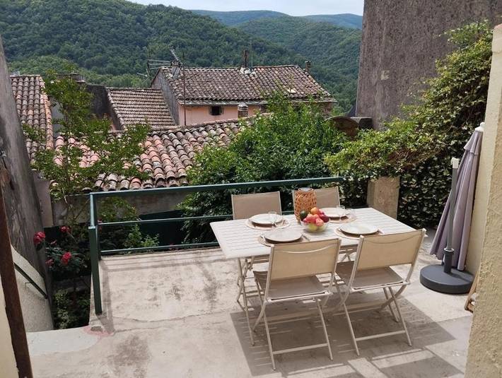 Maison de vacances pour 4 personnes, avec Balcon et Terrasse ainsi que Jardin et Vue