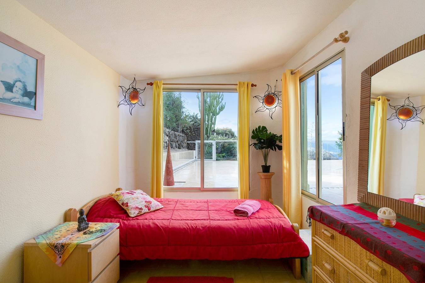Ganze Wohnung, Ferienwohnung "Atlantis En Jardín Mariposa" mit Meerblick, Gemeinschaftspool und Wlan in La Matanza de Acentejo, Teneriffa Nord