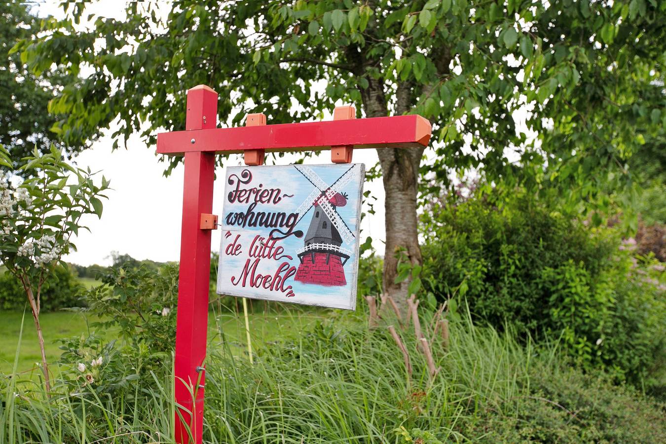Ganze Wohnung, Ferienwohnung 'De Lütte Moehl' mit Naturschwimmteich und Gemeinschaftsterrasse in Hollingstedt (Eider), Eider-Treene-Sorge