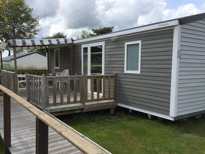 Camping Entre Terre et Mer  - Mobilheim 4 personen - Mobilheim Pmr Confort (2 Zimmer) geeignet für Personen mit eingeschränkter Mobilität in Pont-Scorff, Côte des Mégalithes