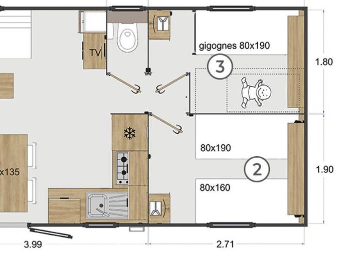 Camping pour 6 personnes, avec sauna dans les Pyrénées - 2