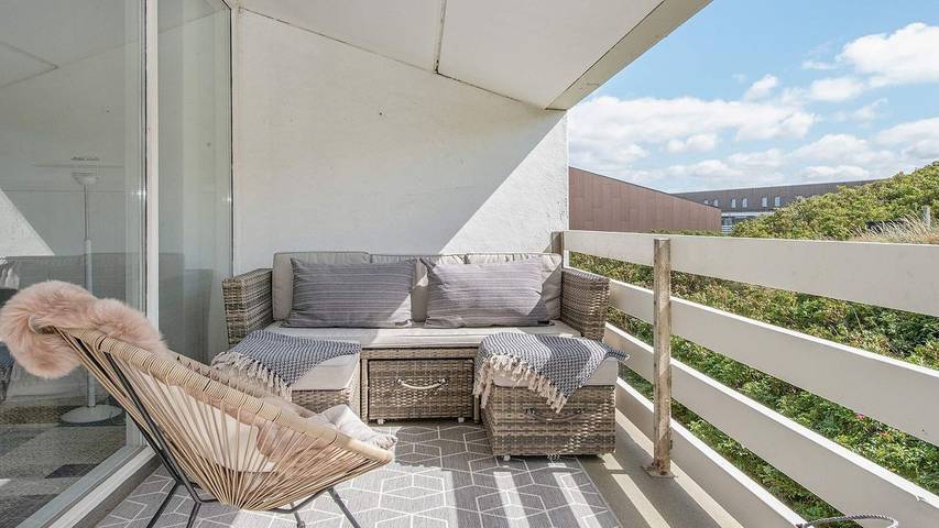 Ferieudlejning for 6 personer, med balkon i Søndervig