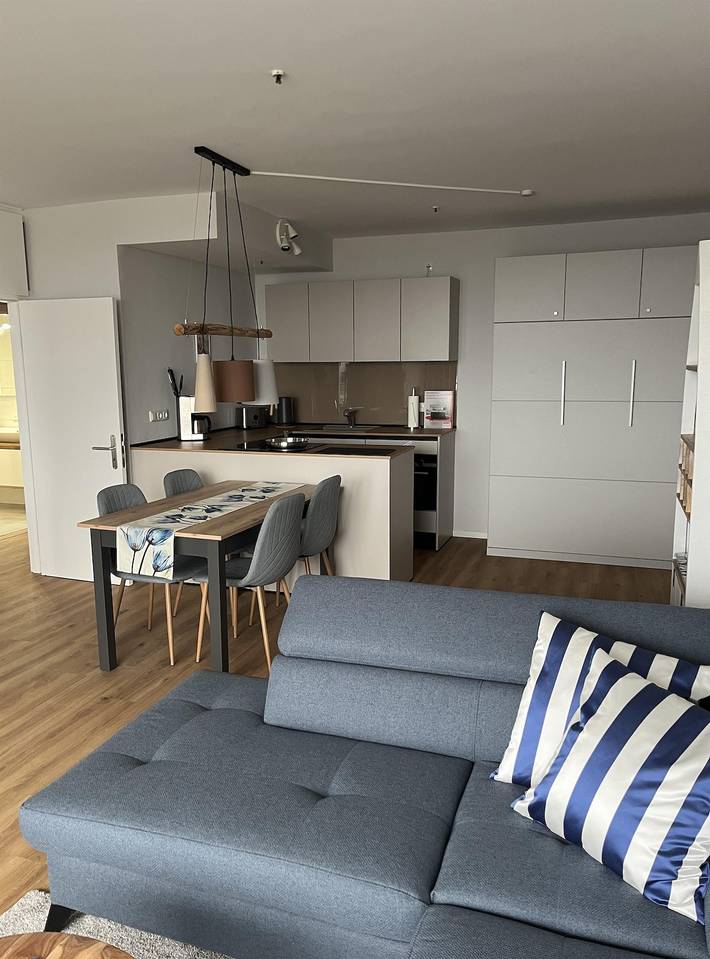 Ferienwohnung für 5 Personen, mit Balkon und Terrasse sowie Pool und Sauna in der Lübeck