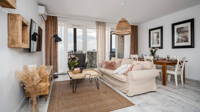 Apartament wakacyjny dla 6 osób, z balkon w Mokotów