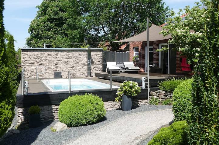 Ferienhaus für 4 Personen, mit Terrasse und Garten sowie Sauna