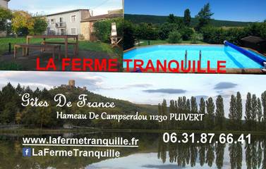 Gîte pour 6 personnes, avec jardin ainsi que terrasse et piscine à Puivert
