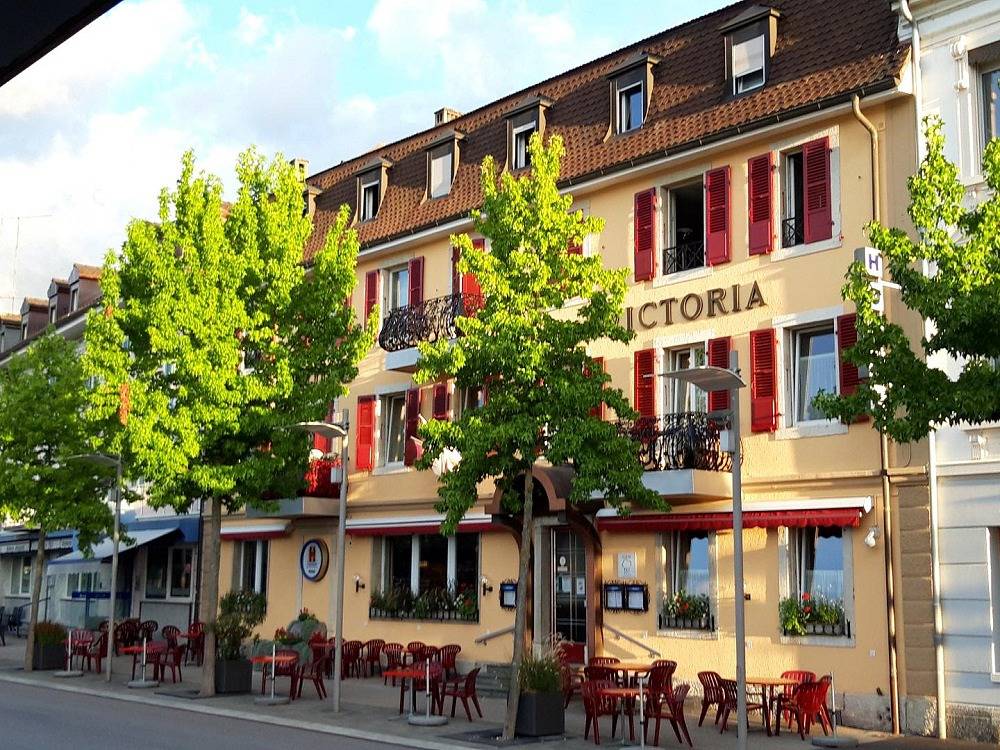 Hôtel Victoria - 2-Bettzimmer mit Badezimmer in Delémont, Kanton Jura