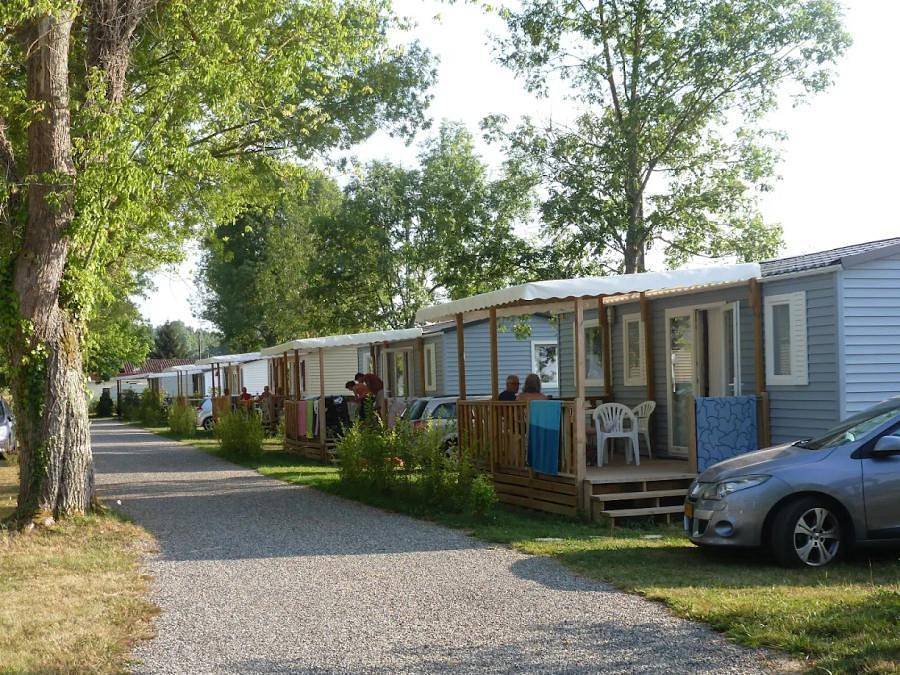 Camping Des Berges Du Gers - Mobilheim 6 personen - 3 Schlafzimmer, 32m² + Klimaanlage in Masseube, Gers