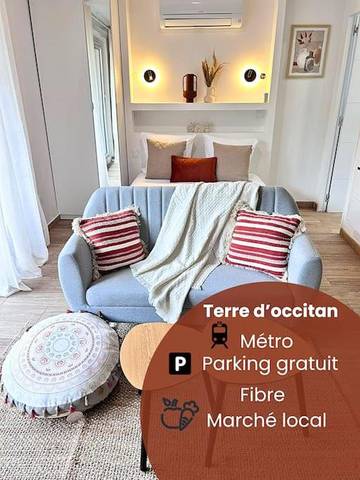 Gîte pour 2 personnes, avec vue et balcon à Ramonville-Saint-Agne