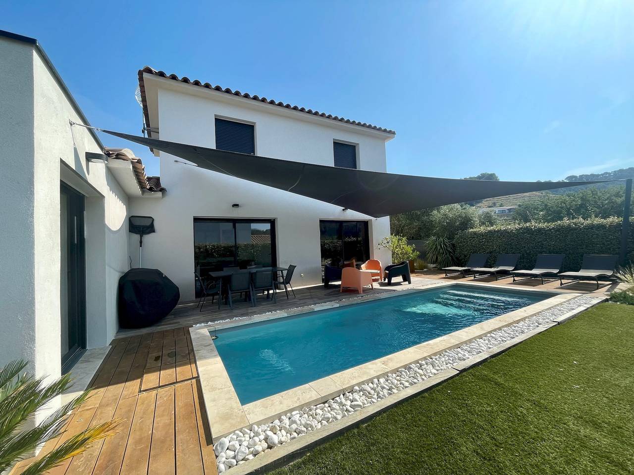 Villa 3 chambres, piscine, petanque, clim in Le Castellet, Toulon region