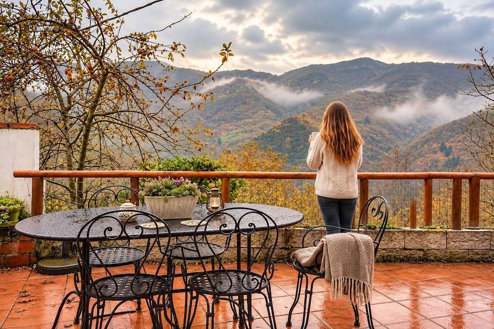 Escapada romántica con jacuzzi, chimenea y vistas a la montaña in Teverga, Cordillera Cantábrica