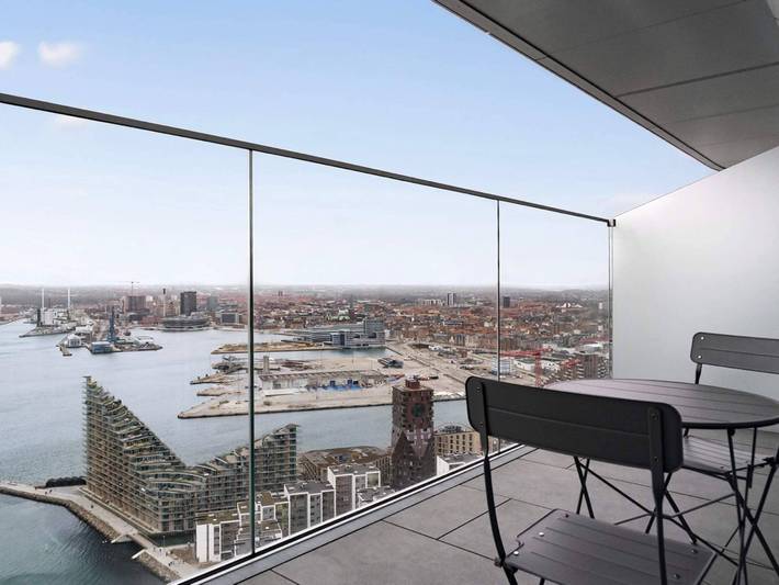 Ferieudlejning for 6 personer, med balkon, børnevenlig i Aarhus